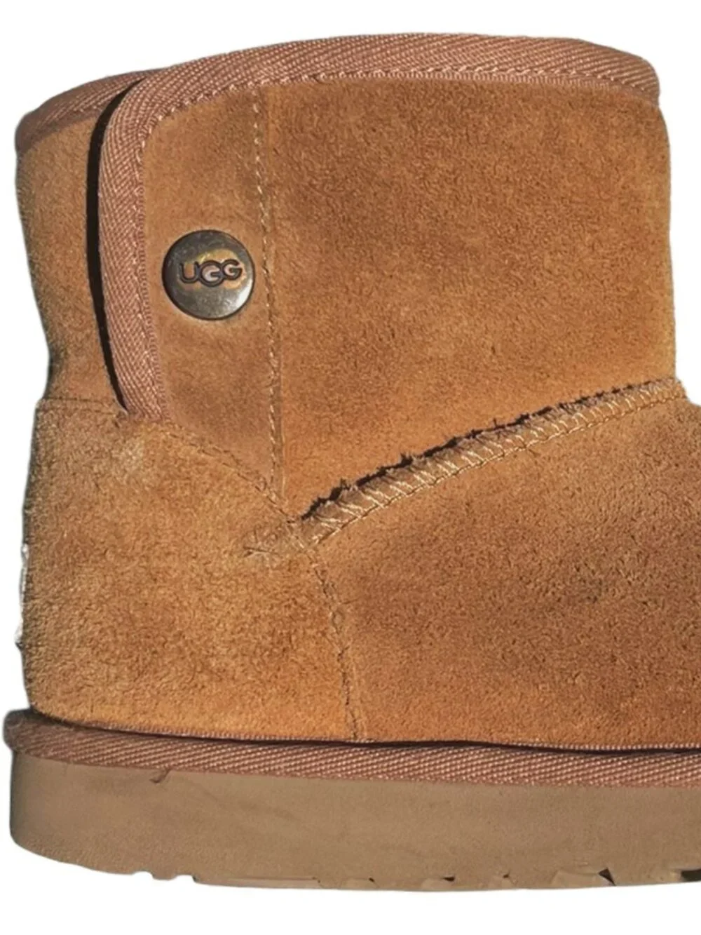 UGG Jona Chestnut Suede Mini Boots Kids Size 2